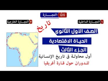 الحياة الاقتصادية للصف الاول الثانوى  الجزء الثالث