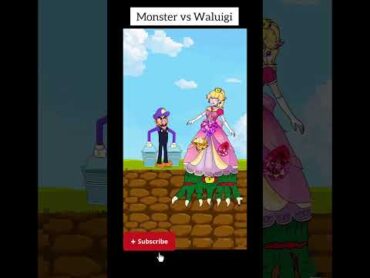 Bad Ending for Waluigi When He Give Water To Monster Princess Peach papercraftbymimi shorts mario