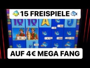 Let’s Zock Fishin Frenzy 4 Euro 💶 15 Freispiele MEGA WIN Merkur Magie Automat Spielhalle Novoline