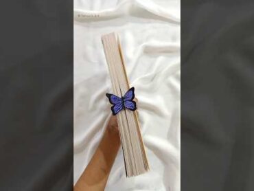 Cute bookmark making idea✨🦋  Bookmark tutorial  Tahoo&39;s Art  shorts painting craft bookmark