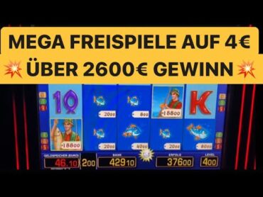 Fishin Frenzy geht mega ab auf 4€ Freispiele zocken MEGA GEWINN Merkur Magie Spielhalle Novoline