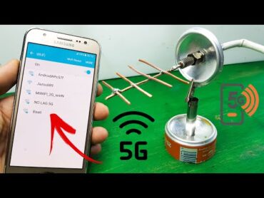 كيف تصنع انتينا قوي جدا يستقبل اشارة ويفي بعيدة للهاتف digital antenna wifi 5g