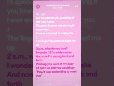 Taylor Swift  Enchanted (Speed Up/Lyrics)