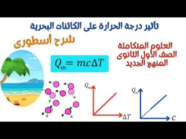 تأثير الحرارة على البيئة البحرية شرح أسطورى للعلوم المتكاملة الصف الأول الثانوى (تأسيس) الدرس الخامس