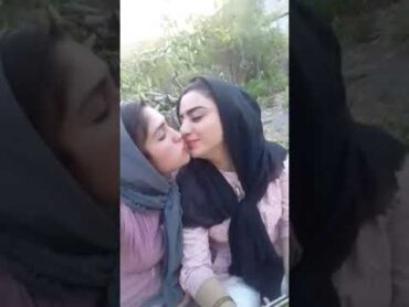 Arab girl kissing