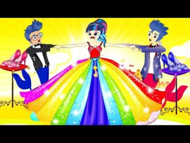 MLP Equestria Girls Animated Compilation Series  Rich And Poor Fairy Tale Dress Up And Love Story