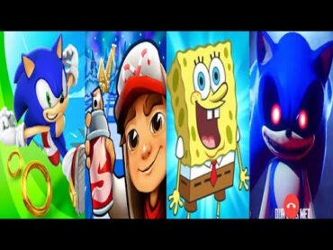 Sonic Dash vs Subway Surfers vs SpongeBob Sponge on the Run vs SONIC EXE Call Prank