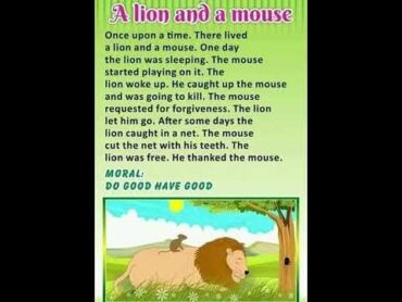 A lion and a Mouse  Short Story  English