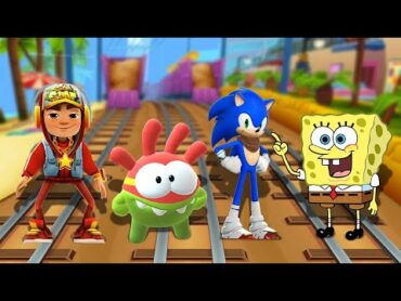 Subway Surfers vs Om Nom: Run vs Sonic Dash 2 vs SpongeBob: Sponge on the Run