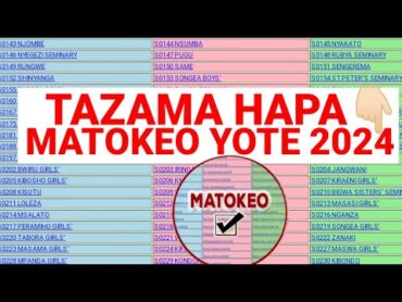 🔴NECTA MATOKEO YA FORM TWO YA 2024 ILI KUONA SHULE YAKO FANYA HIVI...