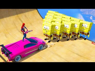 GTA 5 Gameplay Ragdolls Spiderman VS SpongeBob (GTA 5 Euphoria Physics Funny Moments & Fails)