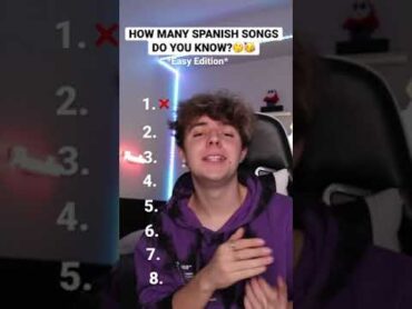 HOW MANY SPANISH SONGS DO YOU KNOW??🤨🥳 viral shorts songtest