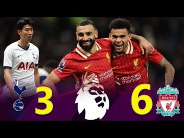 ملخص مباراة ليفربول و توتنهام ( 63 )  الدورى الانجليزى 2024/2025  تألق محمد صلاح  FULL HD