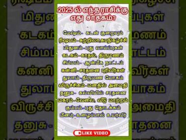 2025 ல் எந்த ராசிக்கு எது சாதகம்? shorts astrology horoscope rasi hiddenfeelings