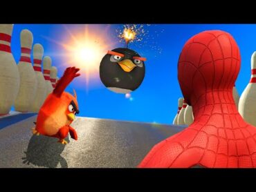 Water Ragdolls GTA5  SPIDERMAN vs ANGRY BIRDS Fails/Jumps ep.13  [Funny Moments]