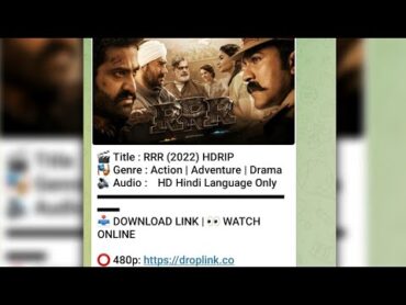 RRR Movie Download in Hindi Telegram link Full hd jrntr ramcharan aliabhatt