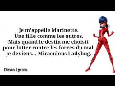 Parole de la chanson miraculous par lou