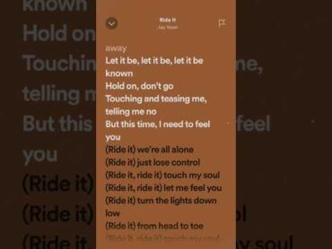 Jay Sean: Ride it  Lyrics