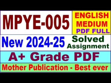 MPYE 005 solved assignment 202425 in English  mpye 005 solved assignment 2025  mpye5 202425