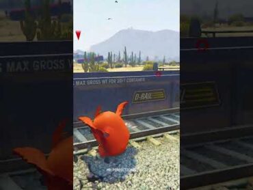 ANGRY BIRD VS TRAIN  Can Angry Bird Stop The Train in GTA 5 ?  gta5 shortsfeed viral shorts