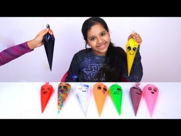 سوينا سلايم ملون بالأكياس !! COLORS OF GLUE SLIME