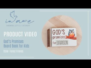 God’s Promises Board Book  Personalized Baptism Gift for Godchild