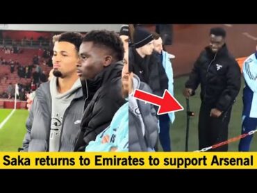 Bukayo Saka Spotted on Crutches at North London Derby!