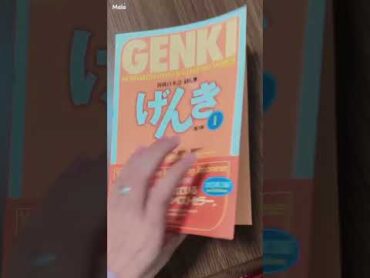 Genki げんき Japanese Elementary Book 📕 Selfstudy 🥰🎊 japanese fyp japan study hardwork