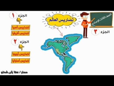 تضاريس العالم للصف الثالث الاعدادى الجزء3 أمريكا ش ج