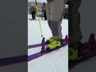 Got to test the viral full suspension ski bindings. skiing skis