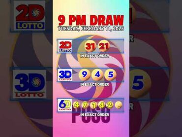 Lotto Result Today 9pm February 11, 2025 [Youtube Shorts]