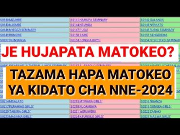 🔴MATOKEO YA KIDATO CHA NNE 2024/2025 Bofya hii link....