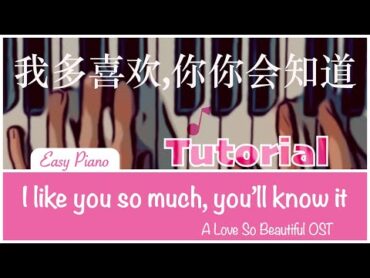 I like you so much, you&39;ll know it 我多喜欢你, 你会知道 (A Love So Beautiful OST) Piano Tutorial Easy