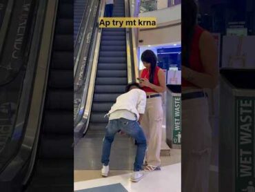 Kissing prank on escalator 😂😅 shorts trending ytshort shorts