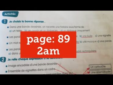 سنة ثانية متوسط لغة فرنسية صفحة 89 français 2am page 89