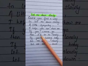 Let me down slowly ~ Alec Benjamin❤😍 shorts lyrics song