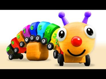 Learning Numbers & Colors for Children with Wooden Caterpillar Toy  Tino  Toddlers Educational