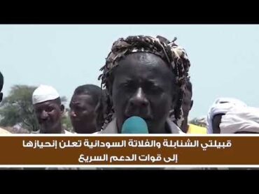 قوات الدعم السريع ترحب بانضمام قبيلة الشنابلة والفلاتة السودانية