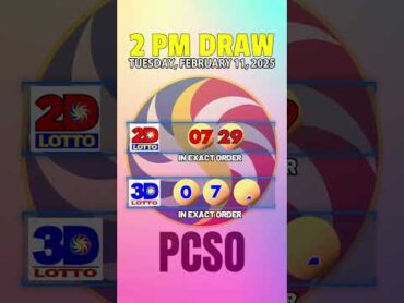 Lotto Result Today 2pm February 11, 2025 [Youtube Shorts]