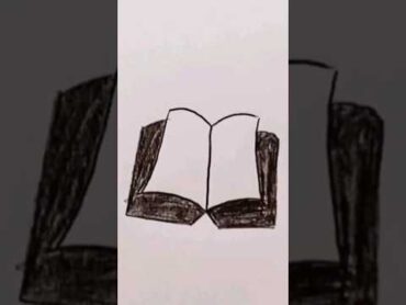 How to draw an opened book 📖 step by stepكيفية رسم كتاب مفتوح خطوة بخطوة