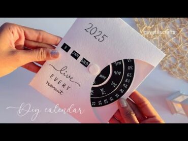 DIY Calendar 2025  Handmade Calendar  Wheel Calendar Card  New Year Calendar Card