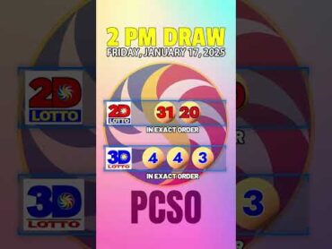 Lotto Result Today 2pm January 17, 2025 [Youtube Shorts]