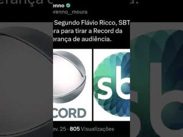 Flávio Ricco DIZ que SBT tem PLANO para tirar 2° lugar em audiência da Record shorts TV