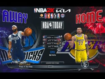 NBA 2K14 GAMEPLAY MAVERICKS @ LAKERS (JAMES vs DAVIS)