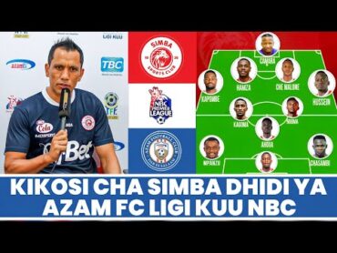 Kikosi Cha Simba Leo Dhidi Ya Azam Mechi Ya Ligi Kuu NBC 2024/2025