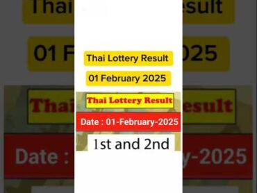 Thai Lottery Result today 01 February 2025  Thailand Lottery result today thailottolive