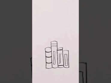 How to draw books step by step كيفية رسم كتاب خطوة بخطوة