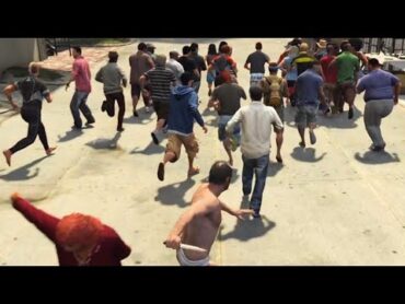 【GTA5】ビーチの人達をナイフで殺しまくってみた その2