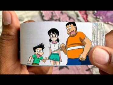 Doraemon Cartoon Flipbook 158  Gian Suneo Pulls Shizuka Clothes Flip Book  Flip Book Artist 2023