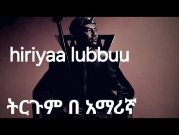 Andualem Gosa/hiriyaa lubbuu( new oromo music) ትርጉም በ አማሪኛ 2024